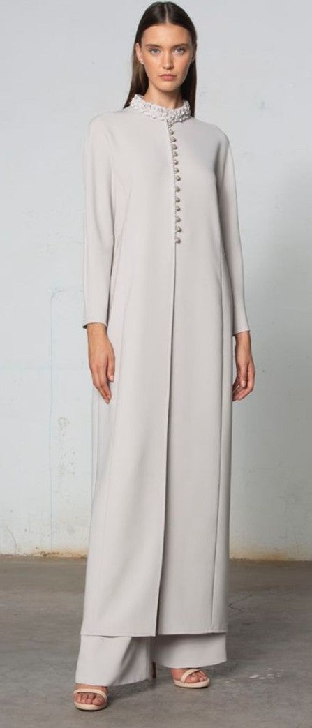 Crepe silk pant suit